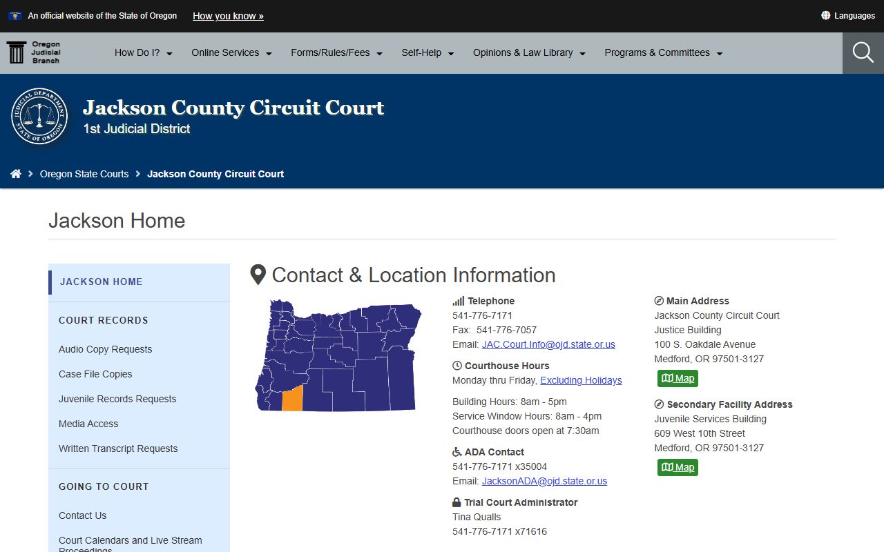 Jackson County Circuit Court divorce records information