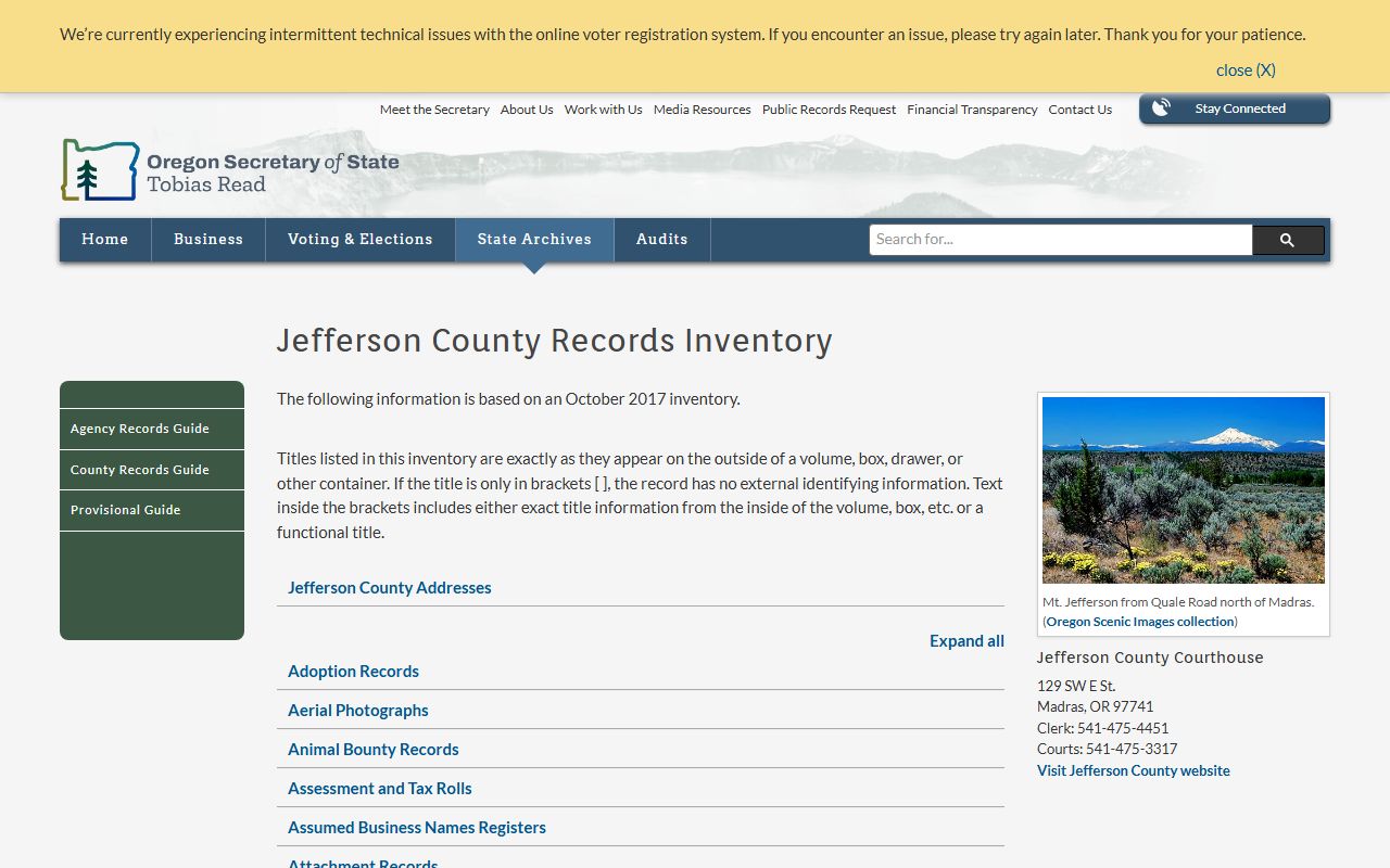 Jefferson County historical records inventory for divorce cases