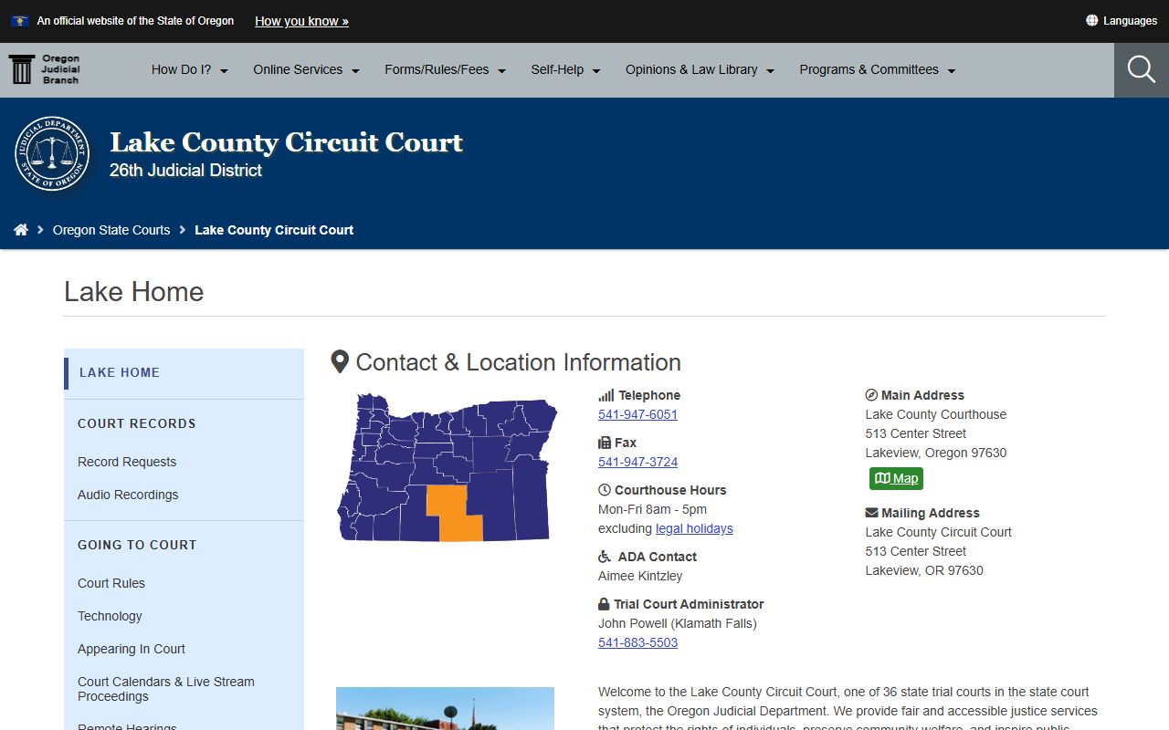 Lake County Circuit Court divorce records information in Lakeview