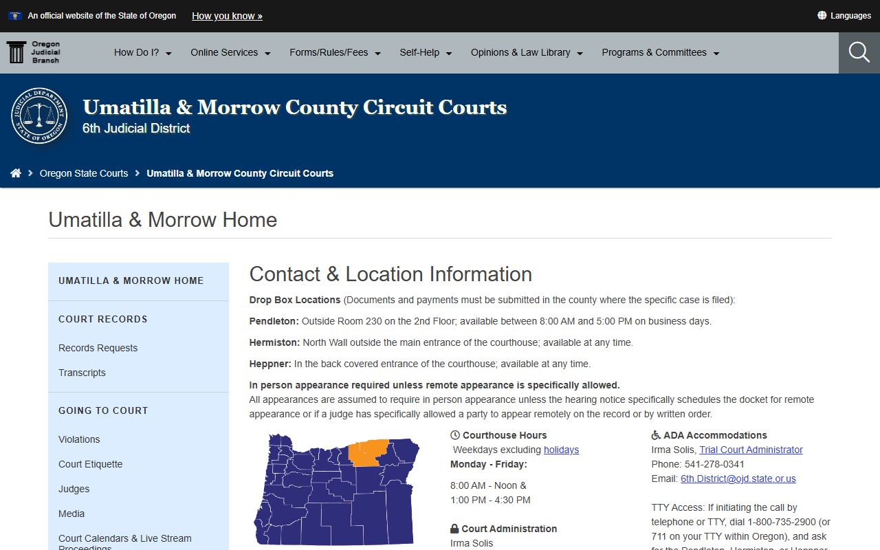 Umatilla County Circuit Court divorce records