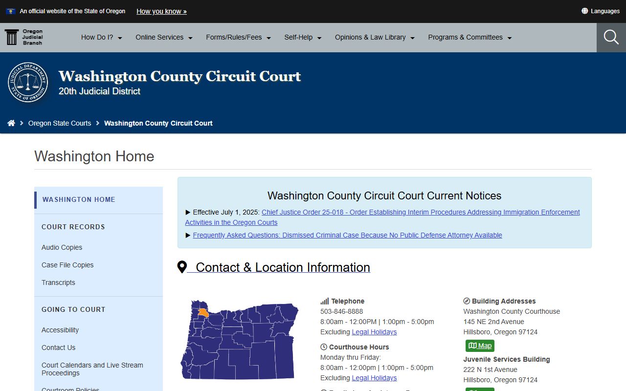 Washington County Circuit Court divorce records