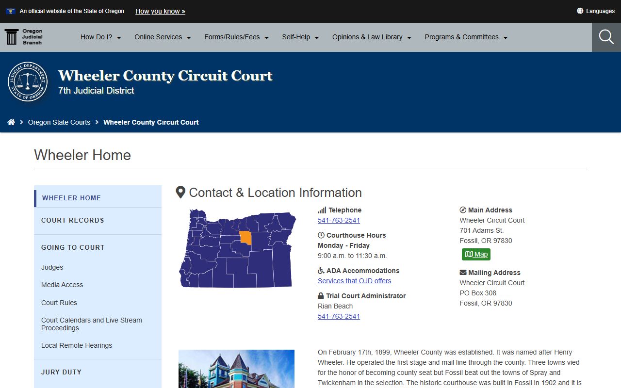 Wheeler County Circuit Court divorce records